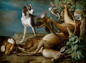 Still Life of Dead Game with Hounds 1730