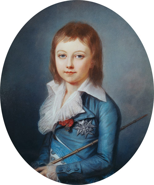 Medallion Portrait of Louis-Charles (1785-95) King Louis XVII of France von Alexandre Kucharski