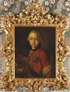 Porträt des Großfürsten Pawel Petrowitsch (1754-1801) als Kind 1761