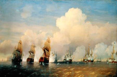 The Russo-Swedish Sea War near Kronstadt in 1790 von Alexej Petrowitsch Bogoljubov