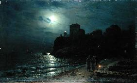 Moonlight on the Edge of a Lake 1870