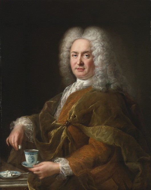Bildnis eines Mannes mit einer Tasse Schokolade von Alexis Simon Belle