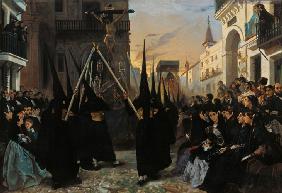 Die Prozession durch die Calle Génova 1851