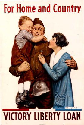Plakat mit der Aufschrift "Victory Liberty Loan", um 1917-18