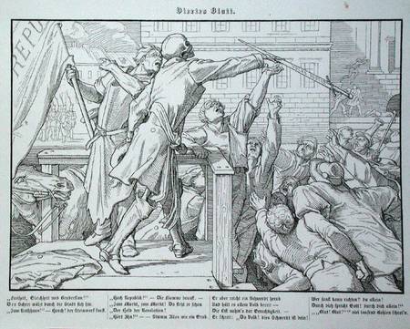 Death on the Tribune, from 'Another Dance of Death' published by Georg Wigand in Leipzig von Alfred Rethel