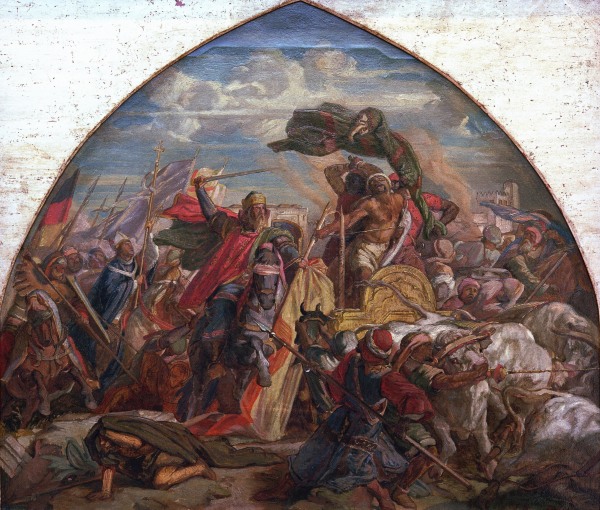 Karl d.Gr. Schlacht bei Cordoba von Alfred Rethel