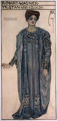 Copy of a costume design for Isolde, for a production of 'Tristan and Isolde' by Richard Wagner (181 von Alfred Roller