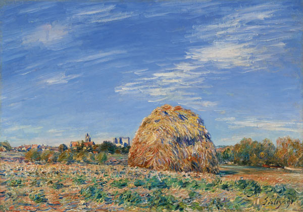 Haystack on the Banks of the Loing von Alfred Sisley