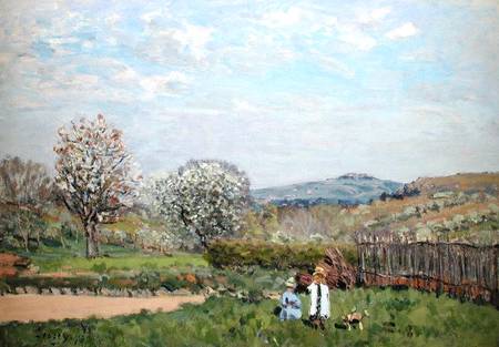 Children playing in the Meadow von Alfred Sisley