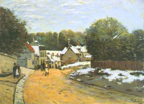 Erster Schnee in Louveciennes von Alfred Sisley