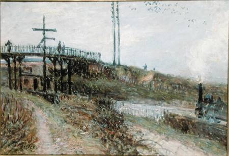 The Footbridge over the Railway at Sevres von Alfred Sisley