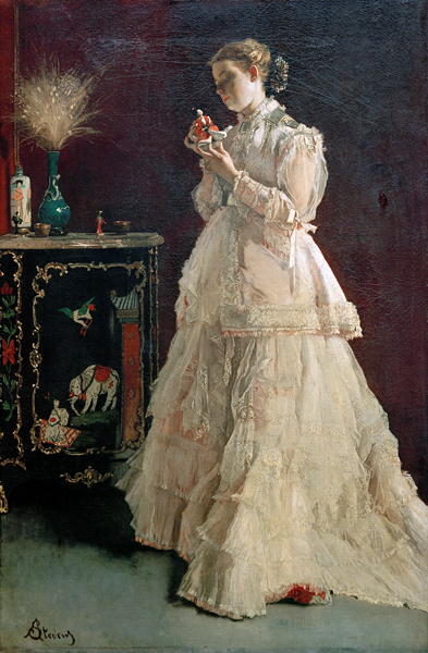 Die Dame in Rosa von Alfred Stevens
