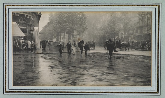 Wet Day on a Boulevard, Paris von Alfred Stieglitz