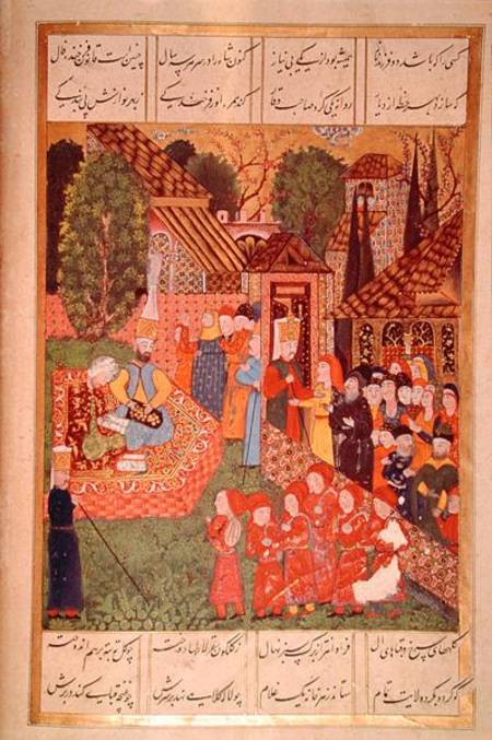 A Janissary officer recruiting devsirme for Sultan Suleyman I (1495-1566), from the 'Suleymanname' ( von Ali Amir Ali Amir Beg