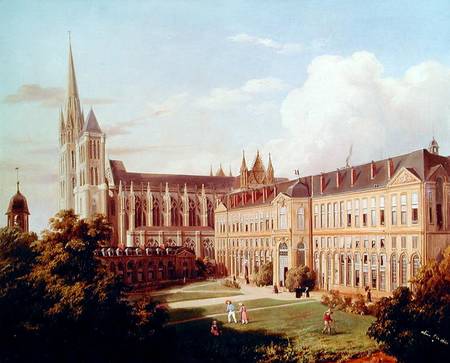 The Abbey Church of Saint-Denis and the School of the Legion of Honour in 1840 von Aline Clement
