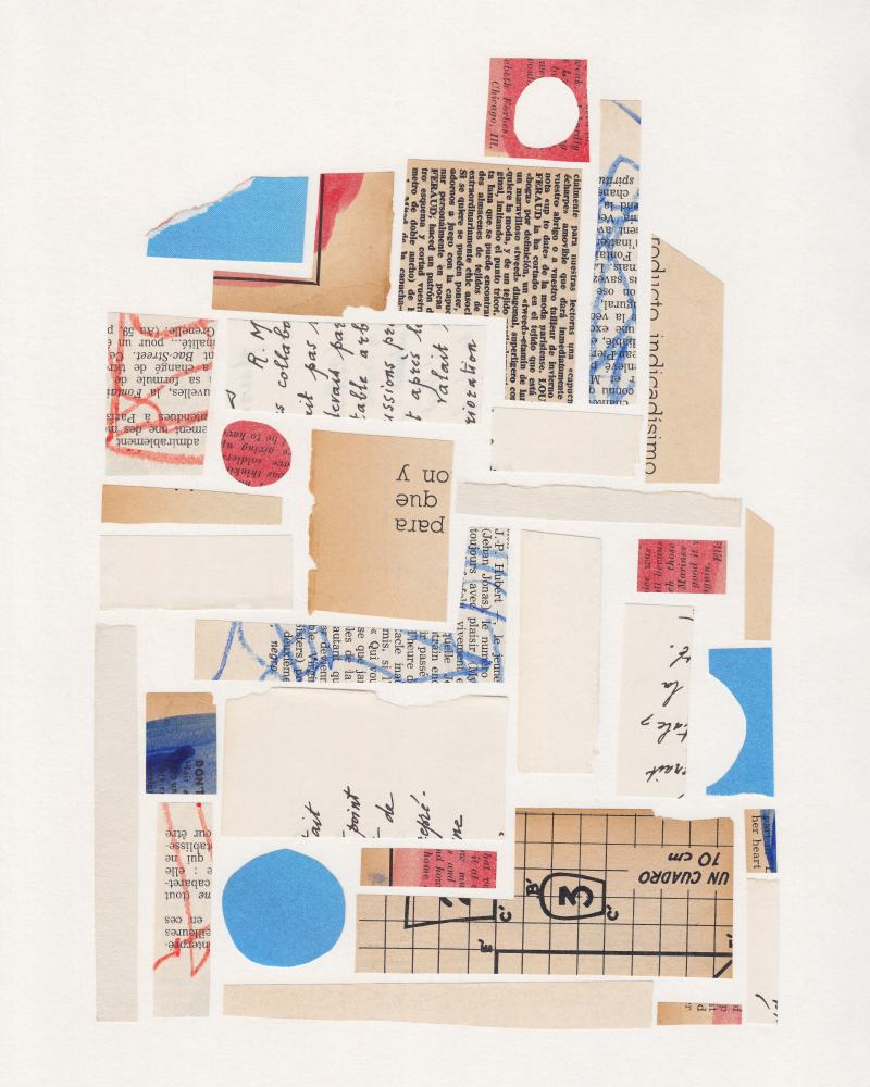 Abstrakte Mixed-Media-Collage Nr. 1 von Alisa Galitsyna