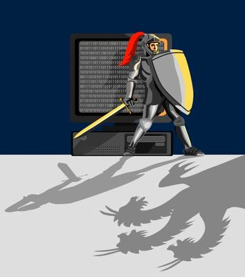 Knight protecting your computer von Aloysius Patrimonio