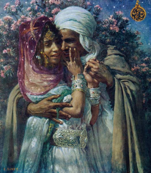 Arabische Liebesnacht von Alphonse Etienne Dinet