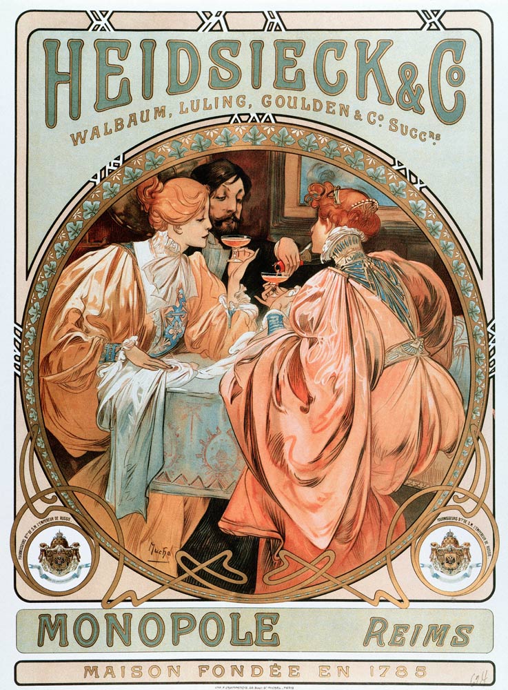 Heidsieck & Co von Alphonse Mucha