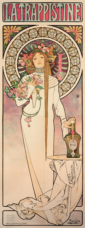 Plakat La Trappistine von Alphonse Mucha