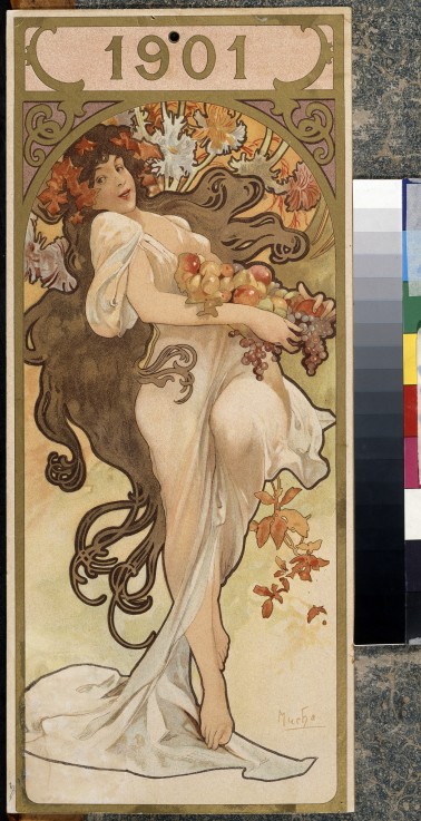Kalender 1901 von Alphonse Mucha