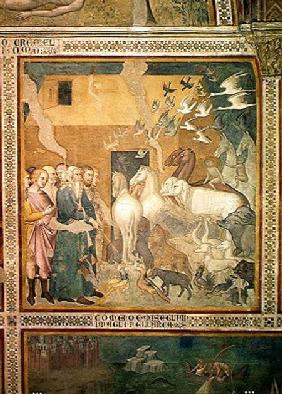 Noah Leading the Animals into the Ark 1356-67