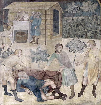 The Drunkenness of Noah, 1356-67 (fresco) von also Manfredi de Battilori Bartolo di Fredi