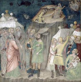 Moses on Mount Sinai, 1356-67 (fresco) 06th-