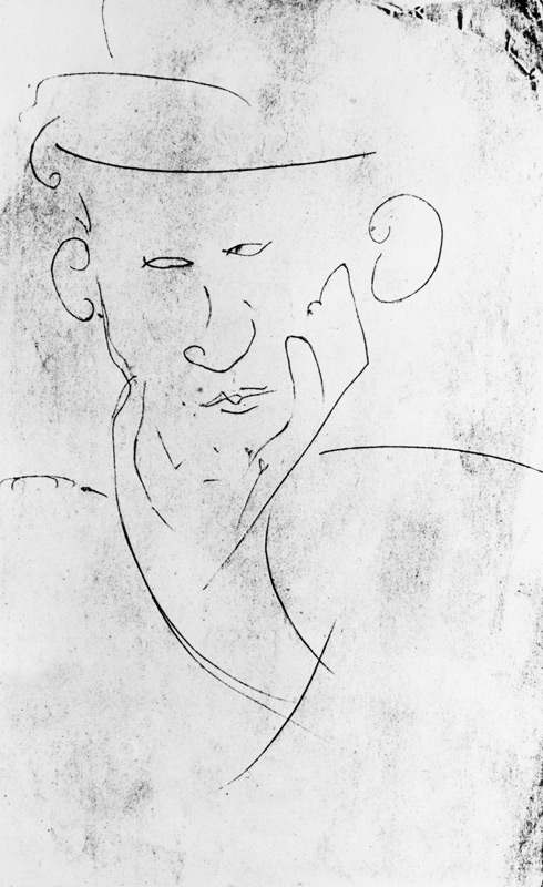 Blaise Cendrars / Drawing by Modigliani von Amedeo Modigliani