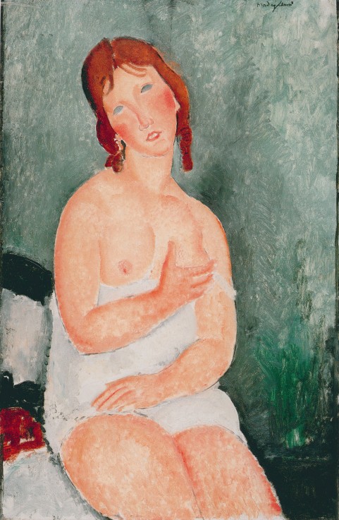 Junge Frau im Hemd von Amedeo Modigliani