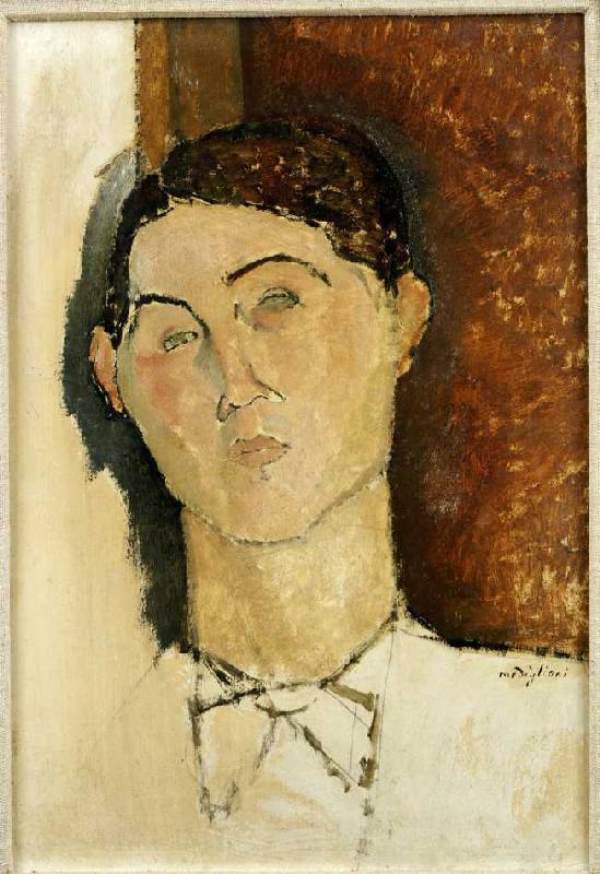 Kopf eines jungen Mannes. von Amedeo Modigliani