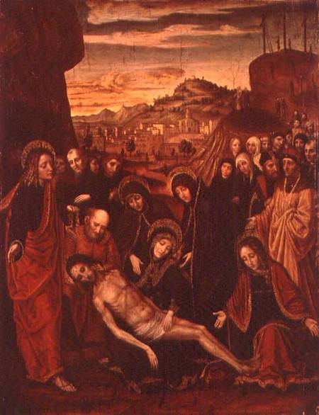 Lamentation of the Dead Christ von Ambrogio Borgognone