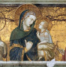 Madonna mit Kind, Johannes d.T., dem hl. Franziskus und Stifter 1325