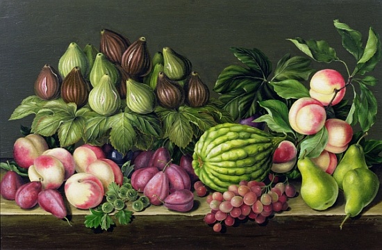 Figs, melon and gooseberries von  Amelia  Kleiser