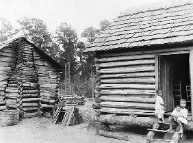 Log cabins in Thomasville, Florida, c.1900