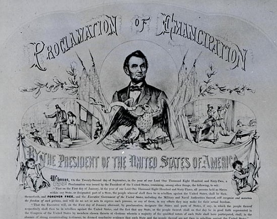 Proclamation of Emancipation Abraham Lincoln, 22nd September 1862 von American School