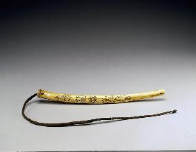 Quirt, engraved elk antler, Crow Nation c.1840