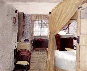 Bedroom Interior in Albany, New York 1861  with