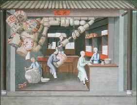 Scene in a Chinese Lantern Shop (w/c & gouache on paper)