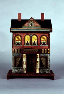 A Small R. Bliss multicoloured lithographed doll's house, c.1920 (mixed media on wood) von American School, (20th century)