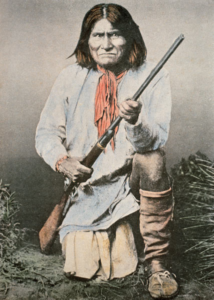 Geronimo (coloured photo) von American School, (20th century)