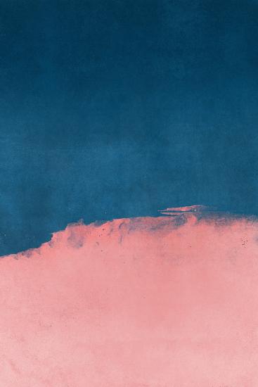 Minimale Landschaft Pink und Marineblau 01