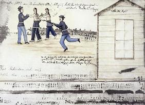The death of Crazy Horse (c.1842-77) in 1877, Fort Robinson, Nebraska (ink on paper) 1235