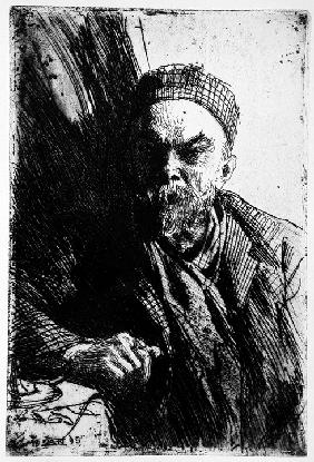 Porträt von Dichter Paul Verlaine (1844-1896) 1895