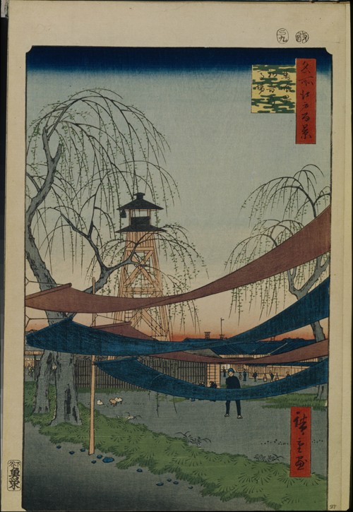 Hatsune-no-baba im Bakuro-cho  (Einhundert Ansichten von Edo) von Ando oder Utagawa Hiroshige