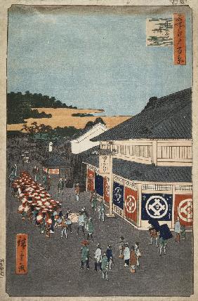 Hirokoji Strasse in Shitaya (Einhundert Ansichten von Edo)