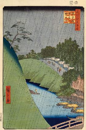 Shohei Brücke und Seido Hall am Fluss Kanda (Einhundert Ansichten von Edo)