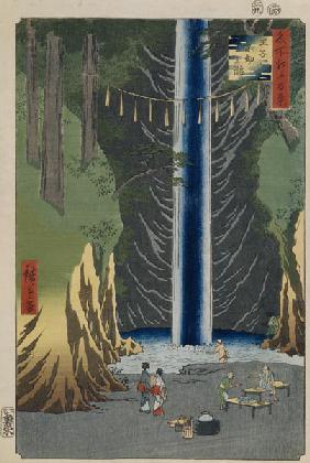 Der Fudo-Wasserfall von Oji (Einhundert Ansichten von Edo)