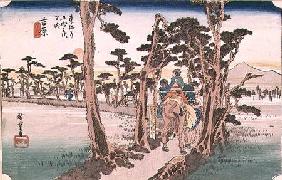 Fuji from Yoshiwara from 53 Stations of the Tokaido c.1833