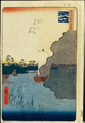 Verstreute Kiefer am Tonegawa-Fluss (Einhundert Ansichten von Edo)